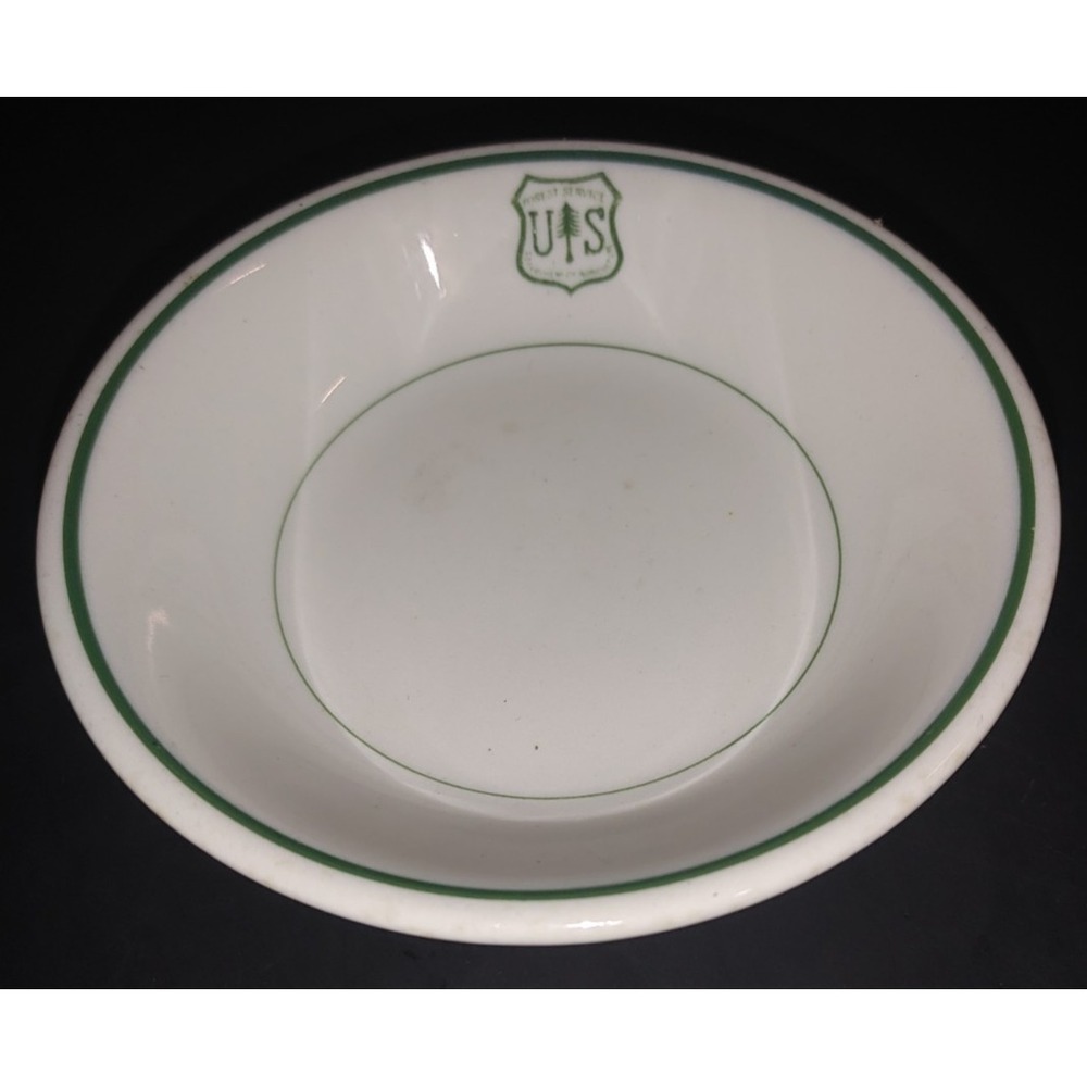 USFS Forest Service 5" Dish -Sterling Vitrified China East Liverpool Ohio *RARE*
